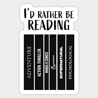 I'd rather be reading Sticker